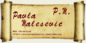 Pavla Malešević vizit kartica